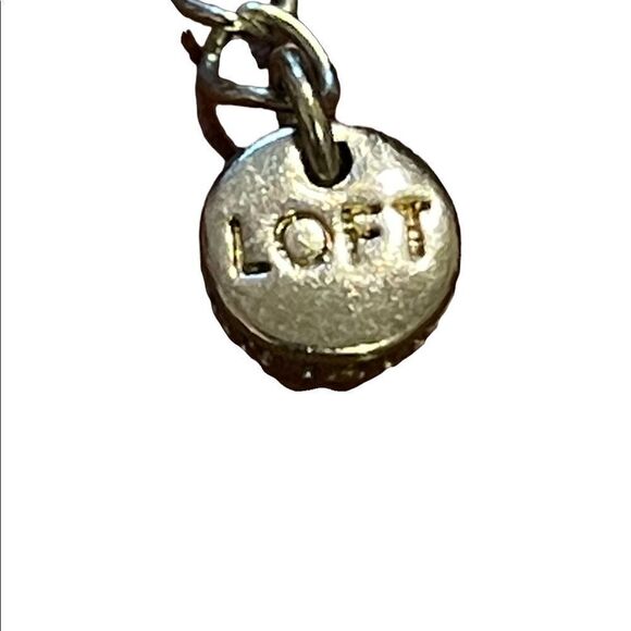 Loft silver tone rhinestone bib necklace - Picture 7 of 7